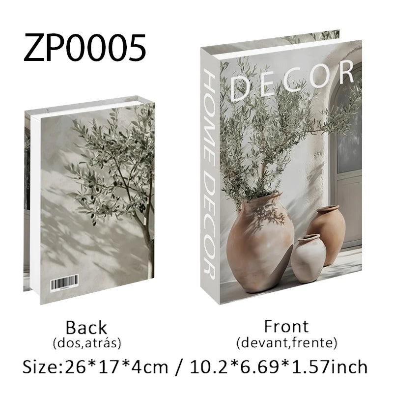 Boîte de Rangement Livre Factice Design Fashion Nordique