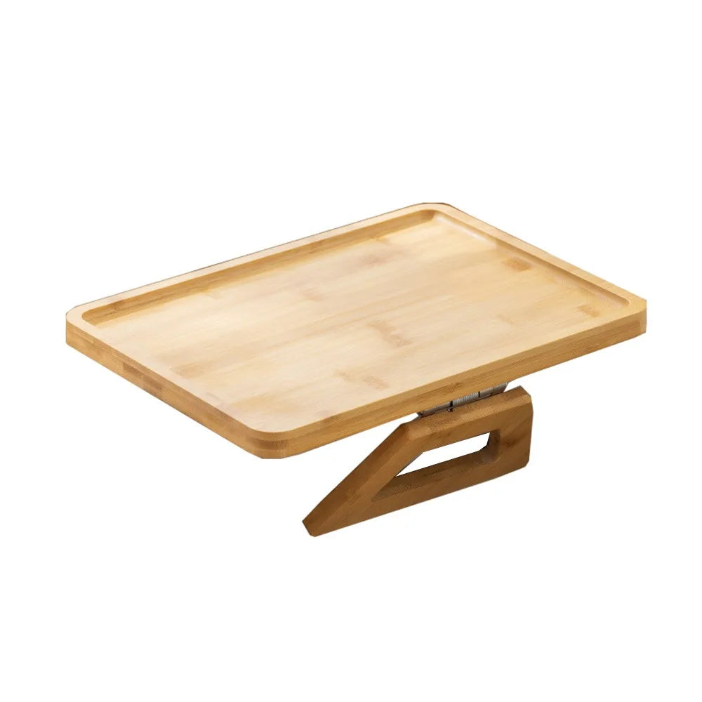 Tablette Pliante pour Accoudoir de Canapé - Bois Antidérapant