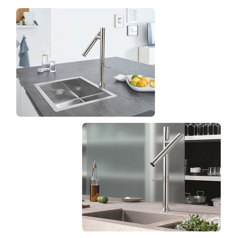 Robinet de Cuisine Pliable Inox 304 Rotation 360°