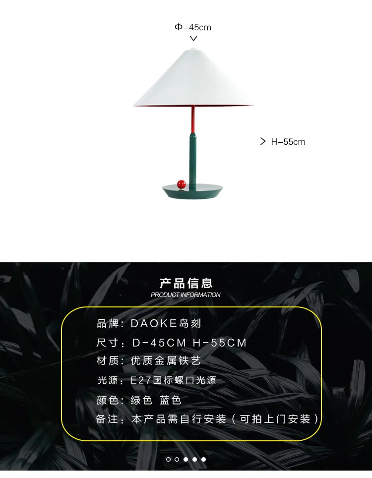 Lampe de Table Bambou Forme Chapeau Style Nordique