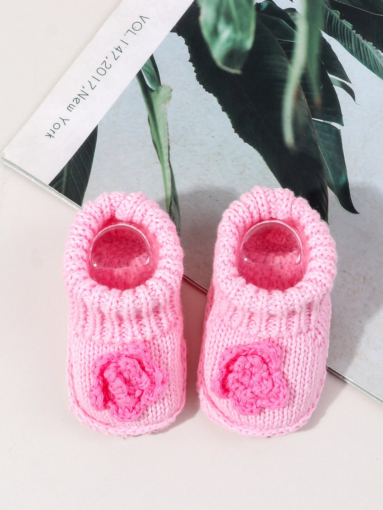 Chaussons Bébé Tricotés Motif Cartoon 0-3 Mois