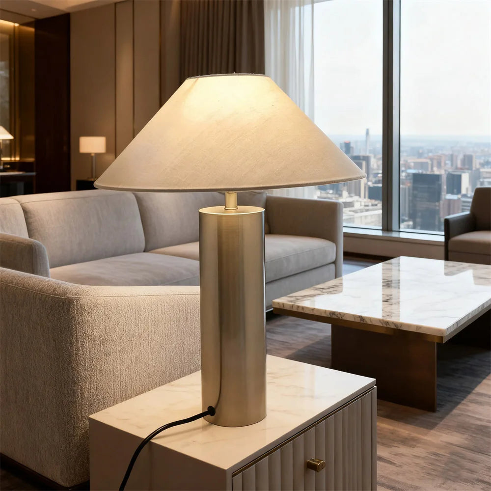 Lampadaire Design Chapeau Bambou - Acier Inoxydable