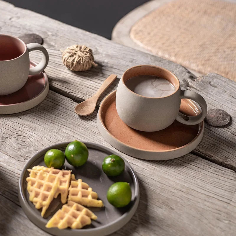 Ensemble Tasse Expresso et Soucoupe Céramique Style Japonais