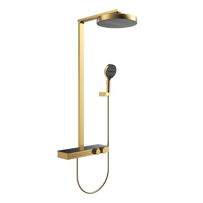 Robinet de Douche Thermostatique Or Rose Brossé
