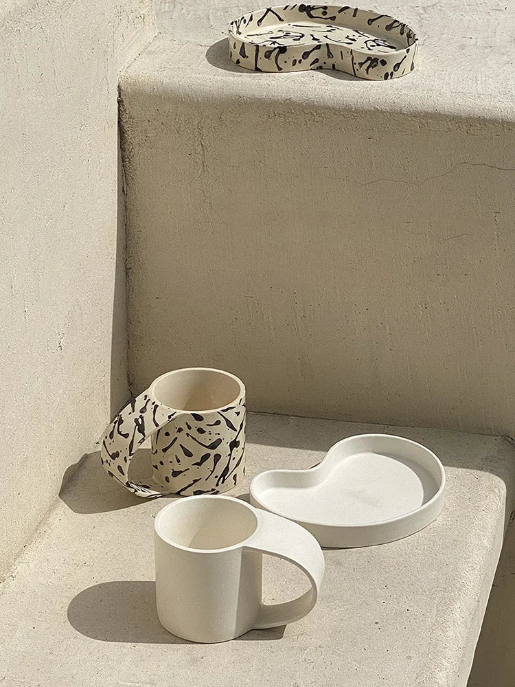 Tasse en Céramique Mouchetée Style Rétro