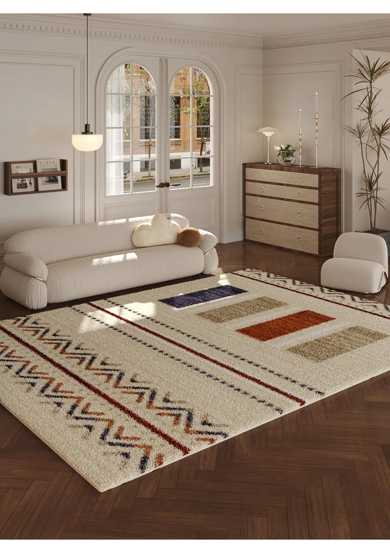 Tapis Chaud Rétro Antidérapant Lavable Salon