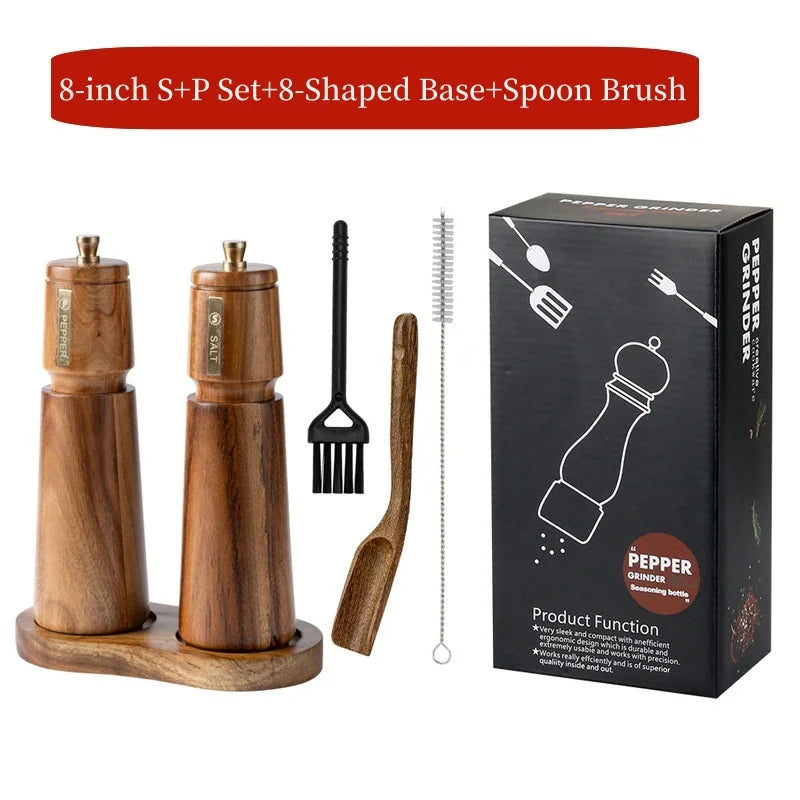 Ensemble Moulins à Poivre et Sel en Bois d'Acacia