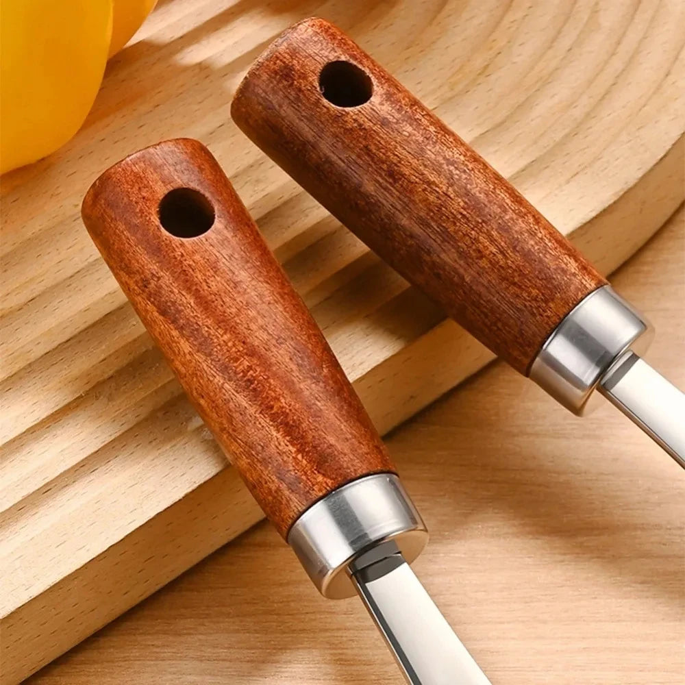 Cuillère à Riz Acier Inoxydable Manche Bois 22cm