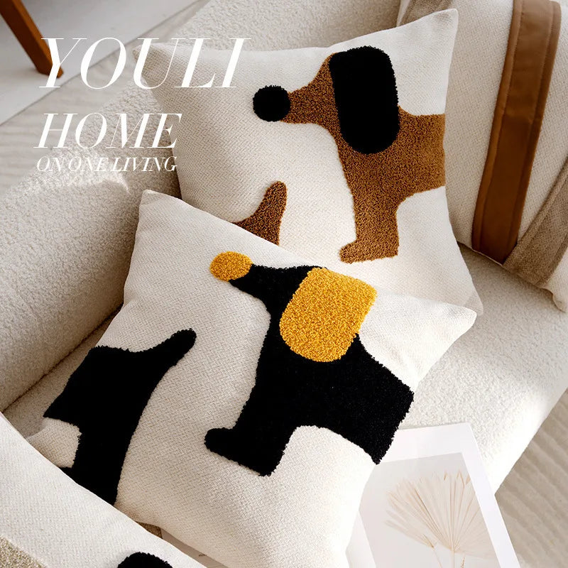 Housse de Coussin Chien Patchwork - Décoration Chambre Enfant