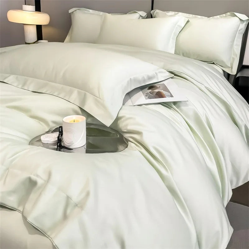 Parure de Lit Coton Égyptien 1000TC Ultra Douce 4 Pièces
