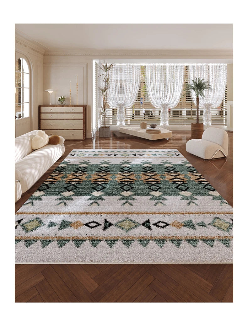 Tapis Chaud Rétro Antidérapant Lavable Salon