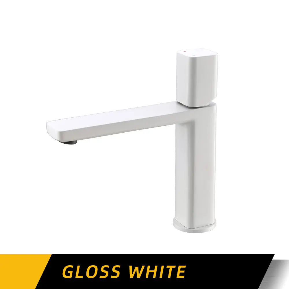 Robinet de Lavabo Carré Gris Anthracite Mitigeur