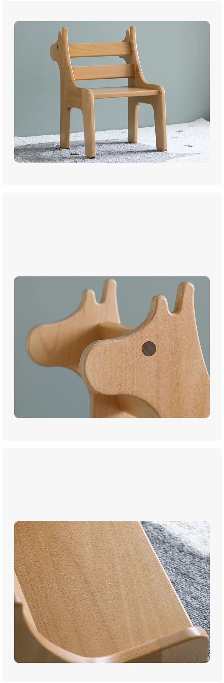Chaise Enfant Nordique en Bois Massif