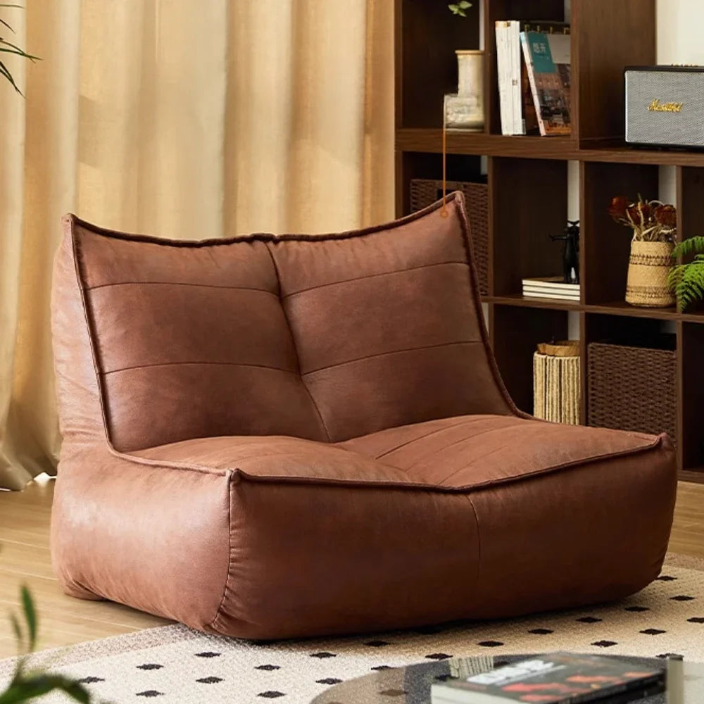 Housse de Pouf Poire en Cuir Synthétique (Sans Garnissage)