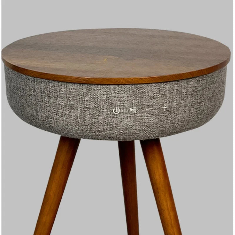 Table Basse Connectée - Chargeur Sans Fil et Enceinte Bluetooth