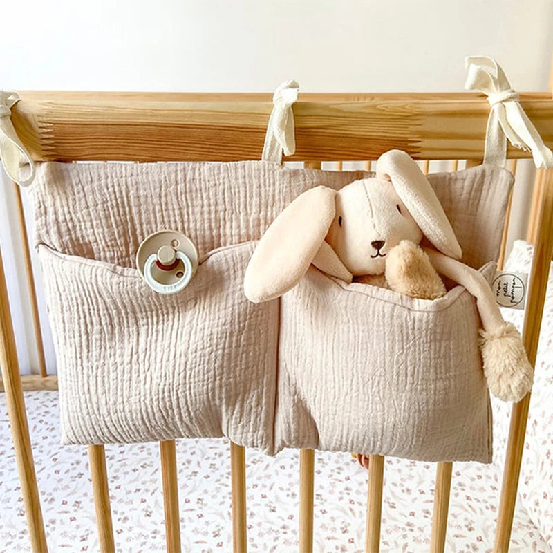 Organisateur de Lit Bébé à Poches en Coton