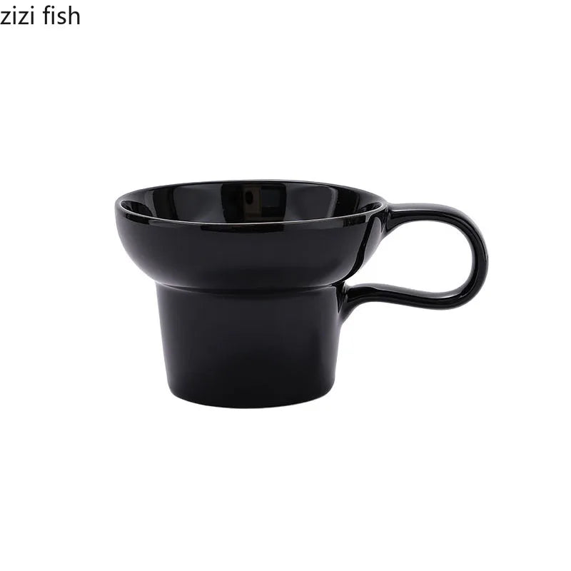 Tasse en Céramique Anse Créative Forme Irrégulière