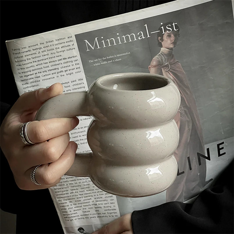 Tasse Beignet Mignonne en Céramique Style Nordique