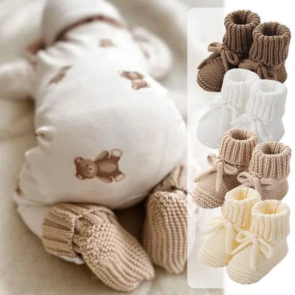 Chaussons Bébé Tricotés à Revers 0-12 Mois