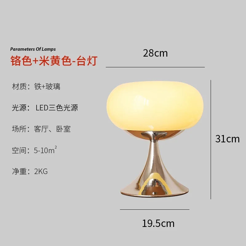 Lampadaire Bauhaus Pomme en Verre - Style Rétro
