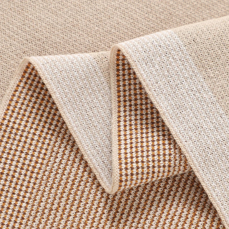 Couverture Bébé Coton Motif Oie Tricotée