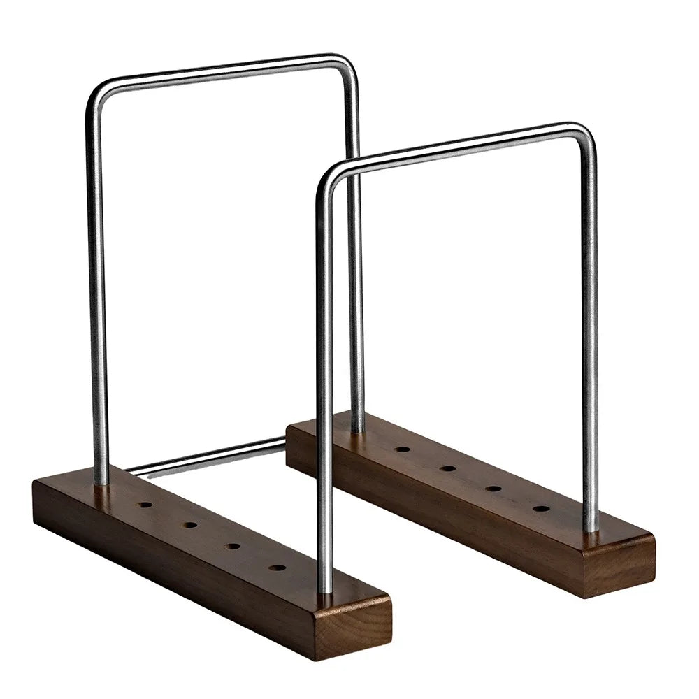 Porte-Vinyles en Bois Massif - Support Ajustable Vintage