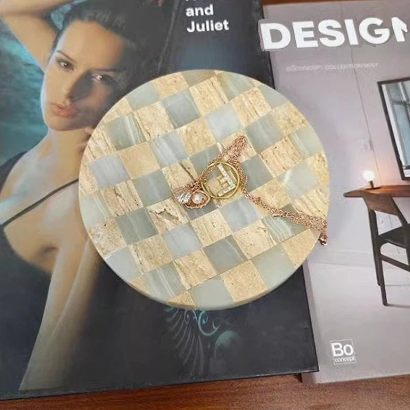 Plateau Marbre Assemblé Carré pour Comptoir et Bijoux