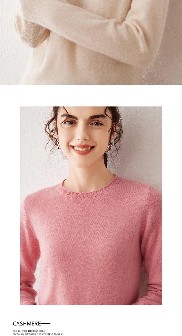 Pull Femme 100% Cachemire Basique