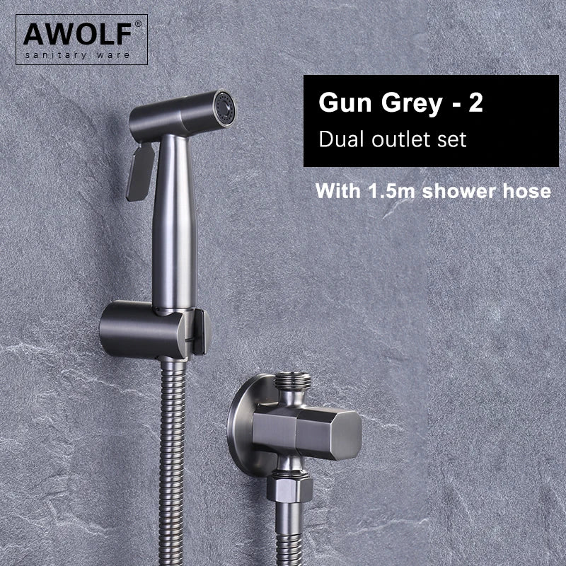 Douchette WC Portable en Acier Inoxydable Or Rose