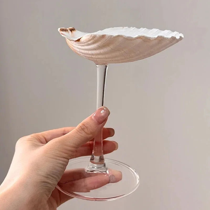 Verre à Vin en Coquillage Naturel - Fait Main, Style Nordique