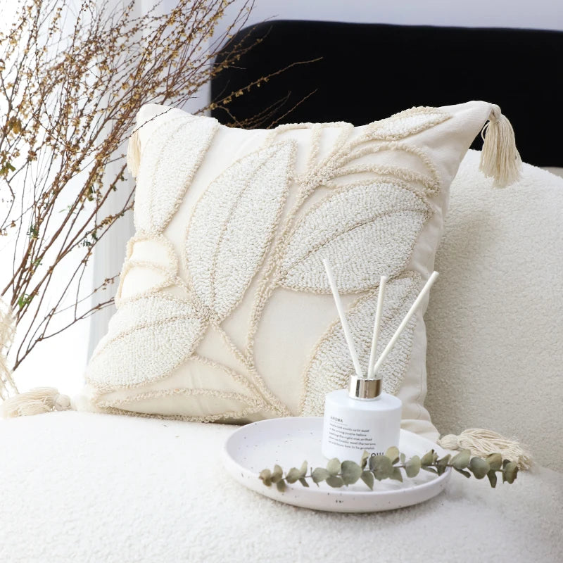 Housse de Coussin Arches Géométriques Effet Fourrure