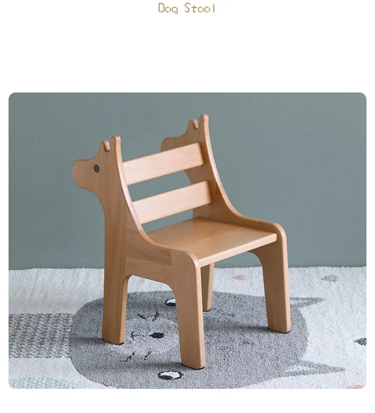 Chaise Enfant Nordique en Bois Massif