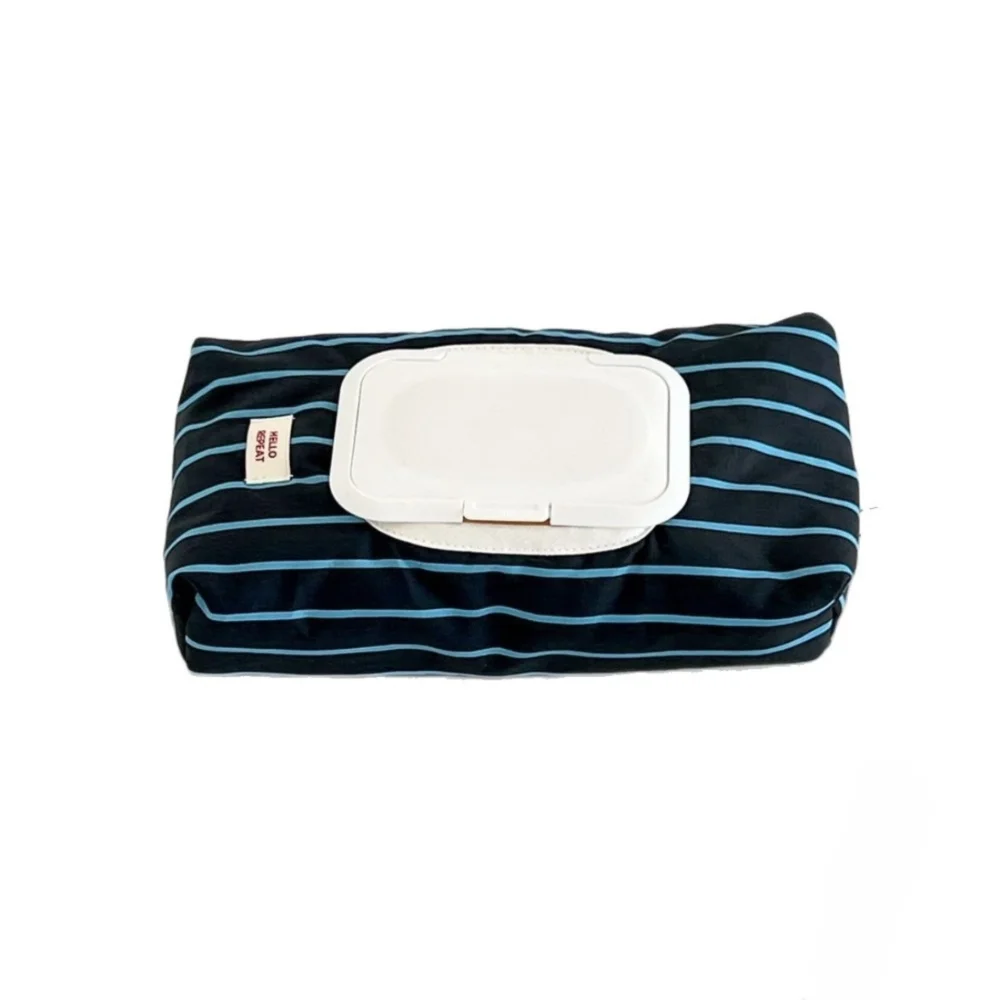 Striped Tissue Pouch – Portable Wet Wipe Case, 20x10cm