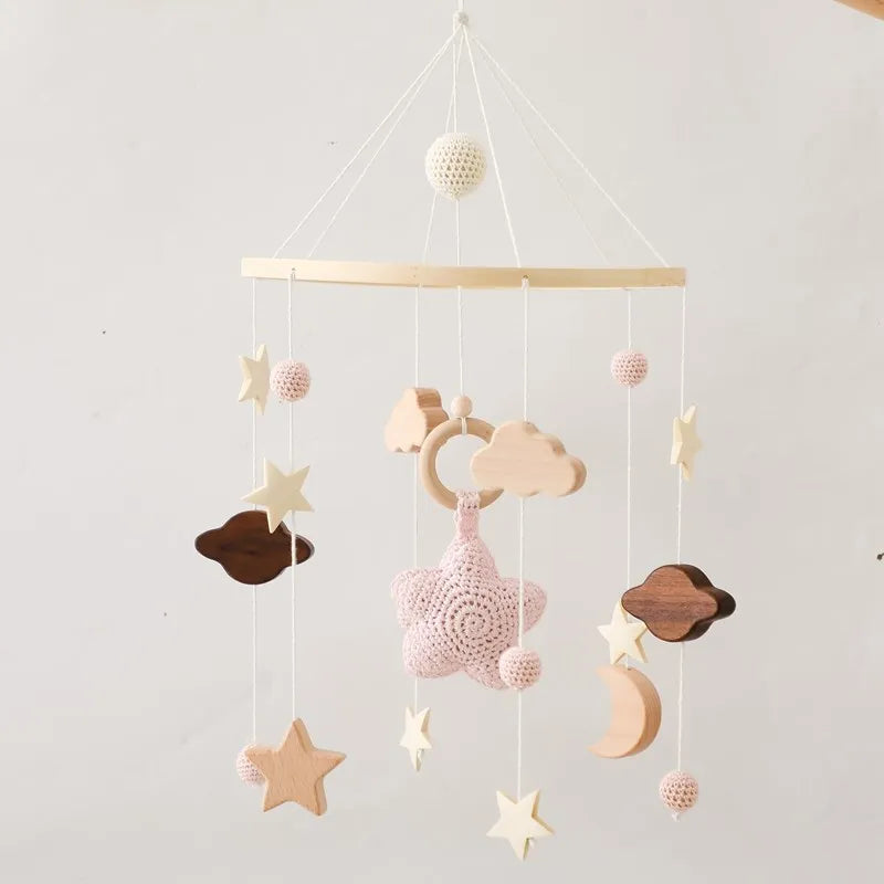 Mobile Musical en Bois pour Lit Bébé