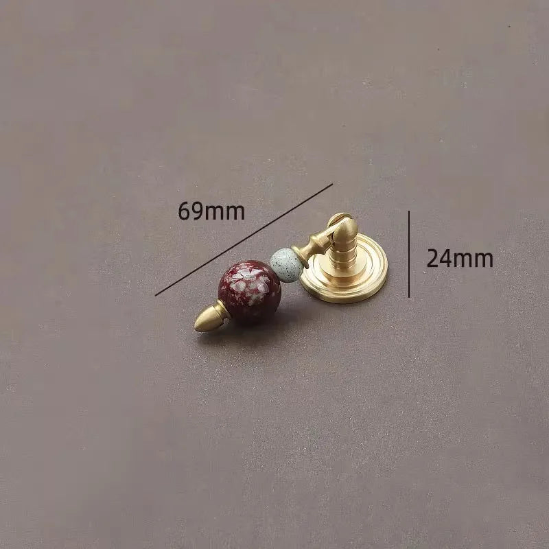 Crystal & Brass Drawer Knob – Polished Hardware