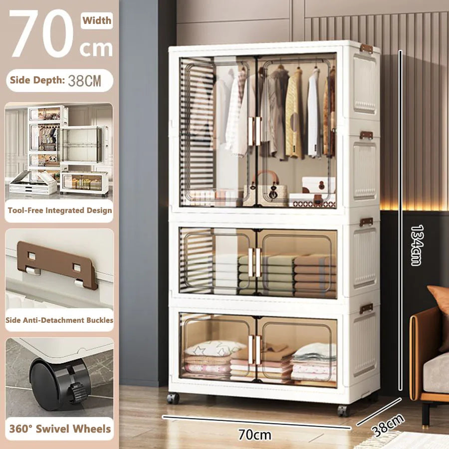 Meuble de Rangement Multi-Niveaux Sans Montage