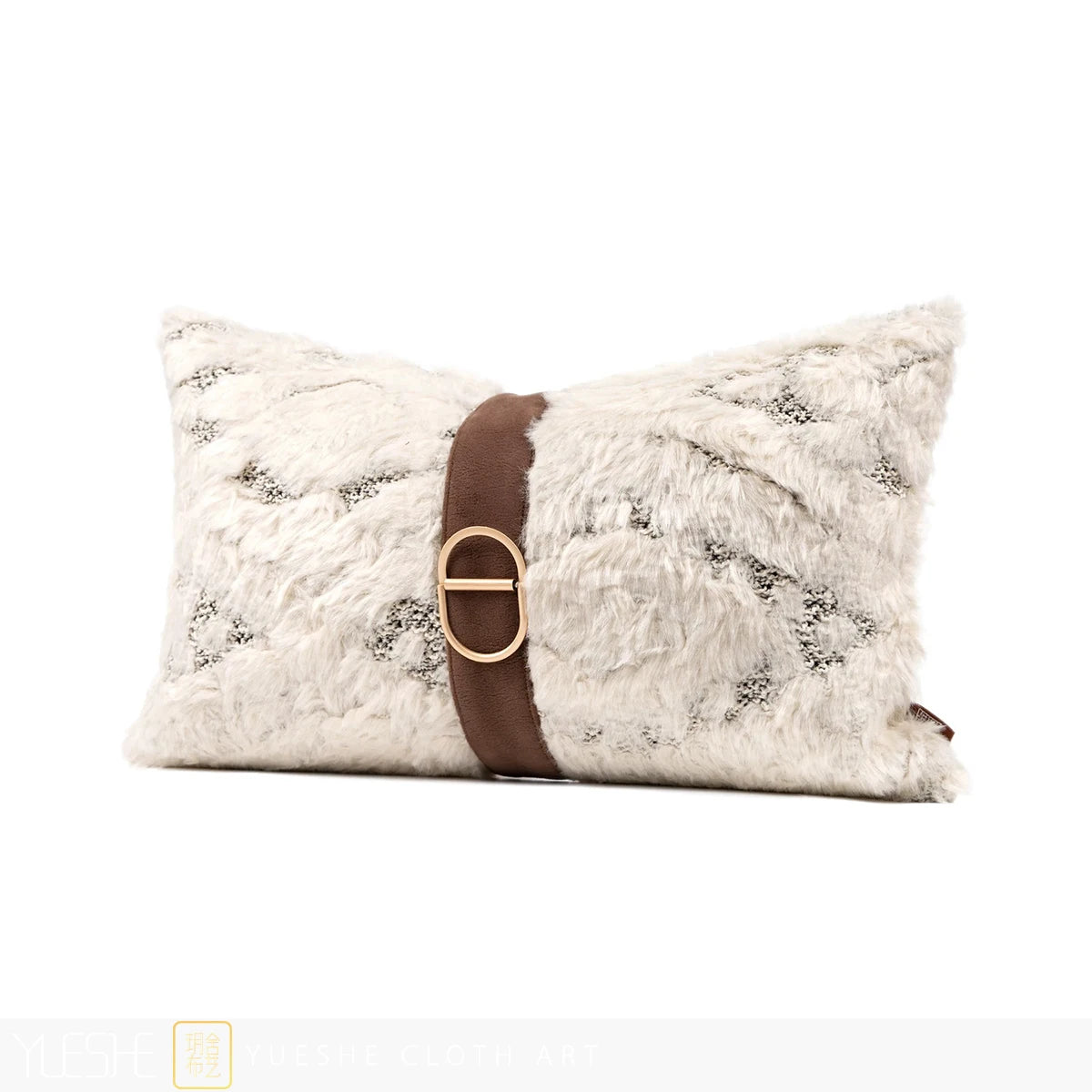 Housse de Coussin Laine Mélangée Blanc Parfumé Léger Luxe