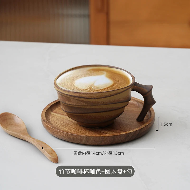 Tasse à Café Vintage Effet Bambou Style Japonais Haut de Gamme