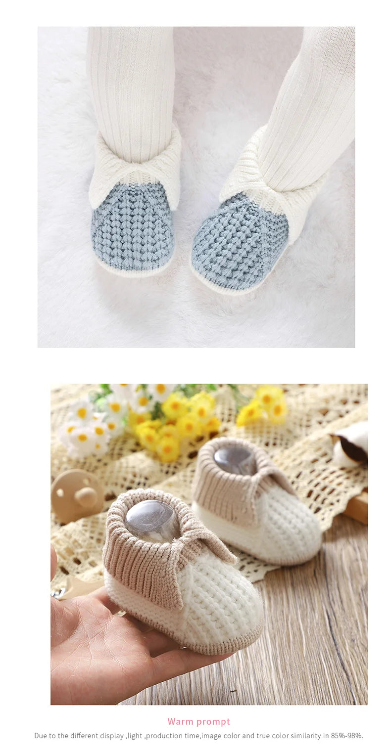 Bottines Bébé Tricotées Patchwork