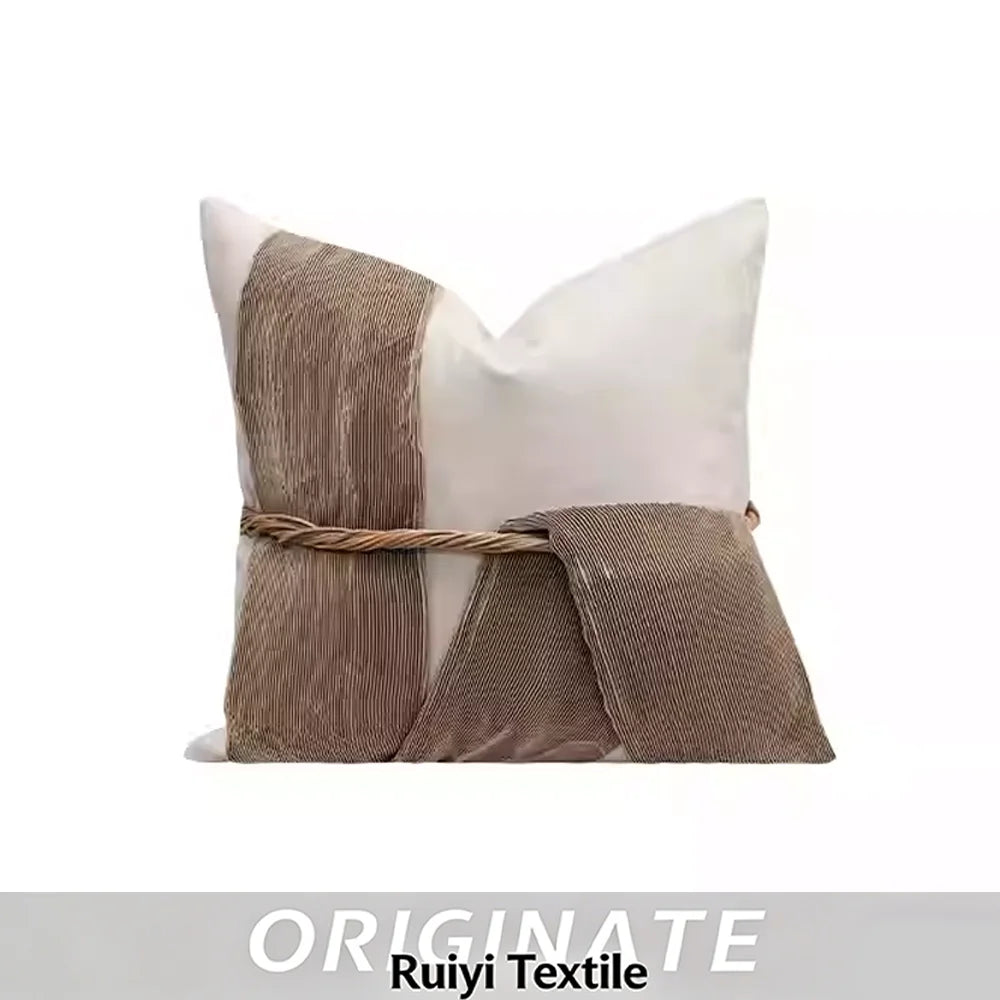 Housse de Coussin Latte Style Français Léger Luxe