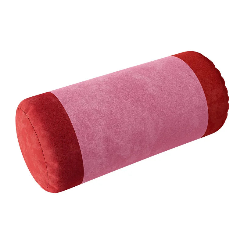 Coussin Cervical Cylindrique en Velours - Support Nuque