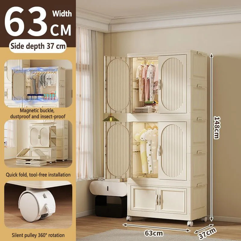 Armoire Pliable Enfant pour Vêtements et Jouets