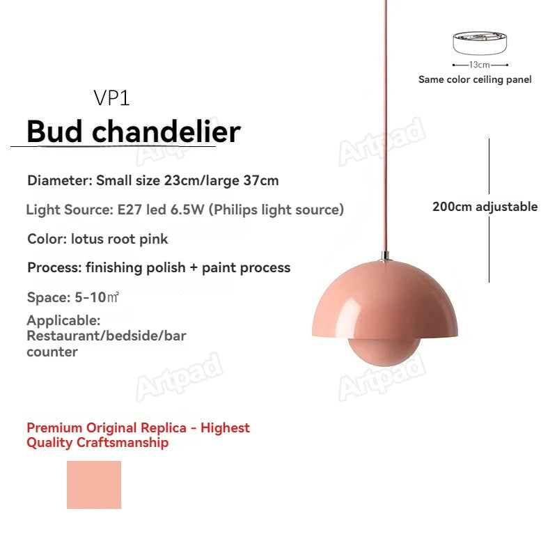 Danish Bud Pendant Light – Nordic Modern Hanging Lamp