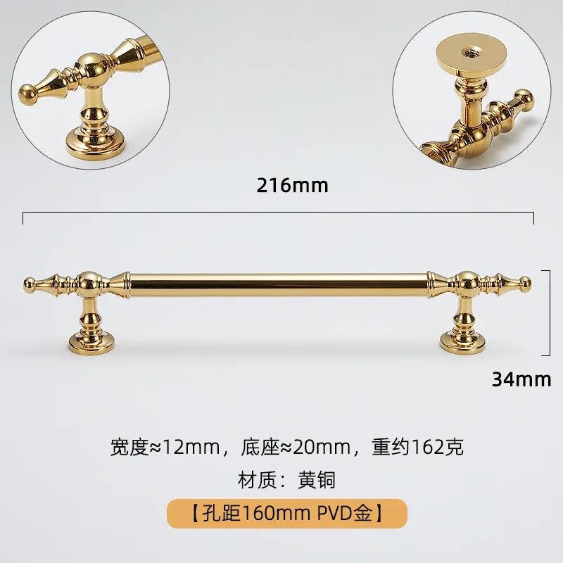 Bright Gold Handle – French Luxe Cabinet Pull