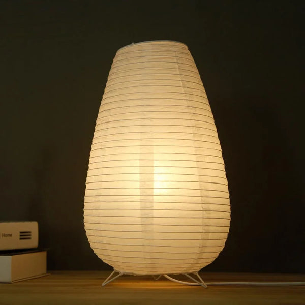 Lampe de Table en Papier de Riz Style Rétro Artistique