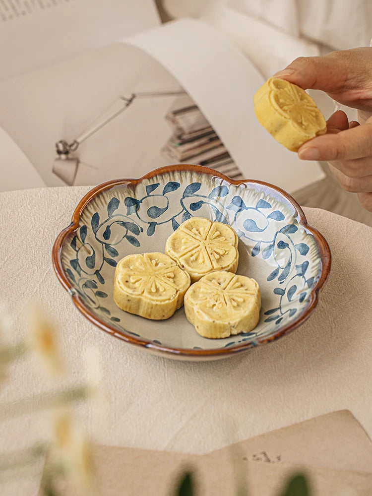 Assiettes en Céramique Fleuries Vintage 6 Pouces