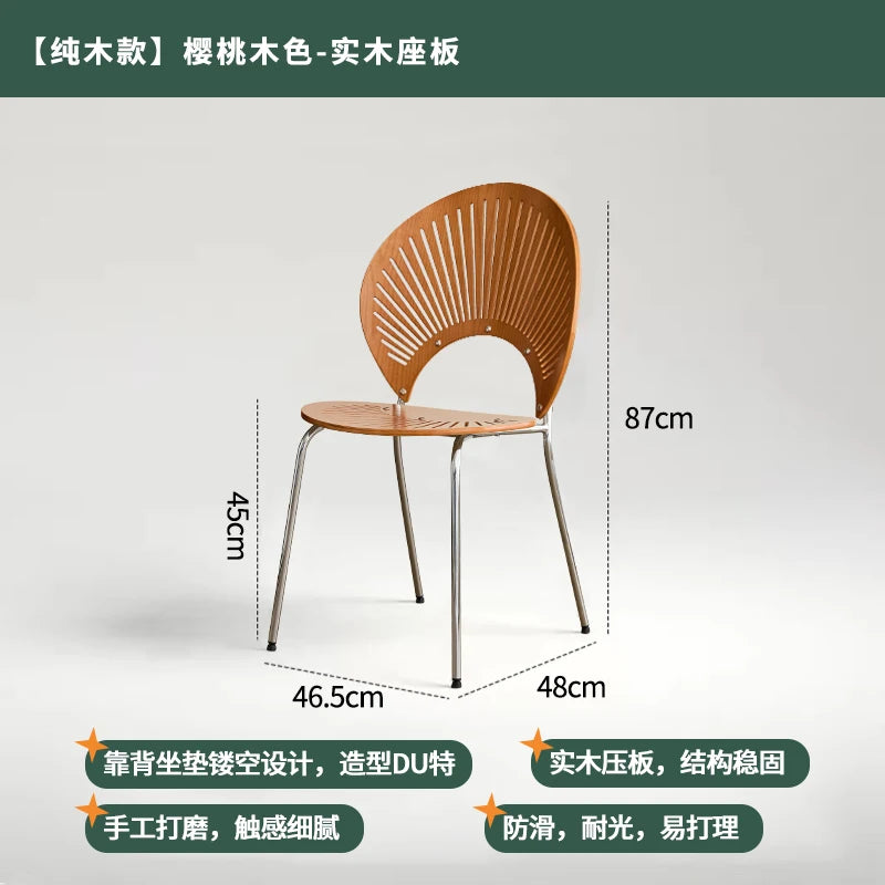 Chaise de Salle à Manger en Acier Inoxydable