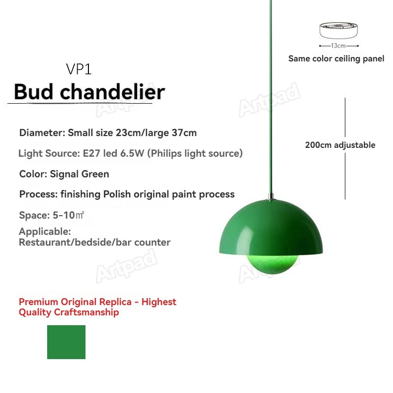 Danish Bud Pendant Light – Nordic Modern Hanging Lamp