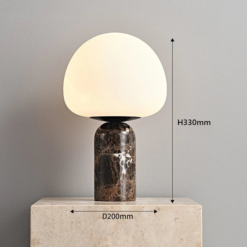 Lampe de Table Marbre et Verre - Luxe Discret