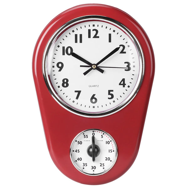 Horloge Murale Vintage Minuterie Cuisine Grand Format